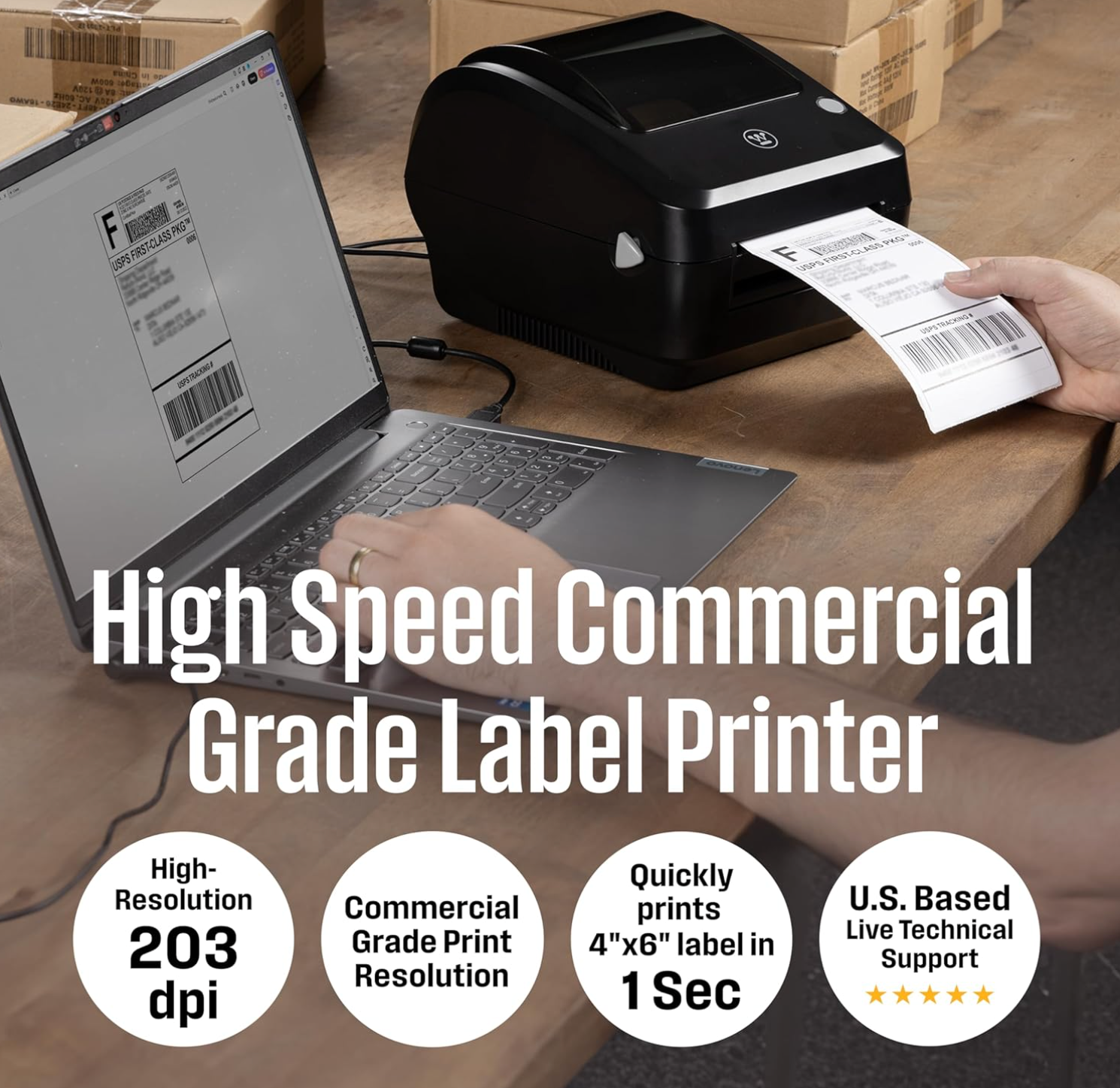 Westinghouse Thermal Shipping Label Printer USB,