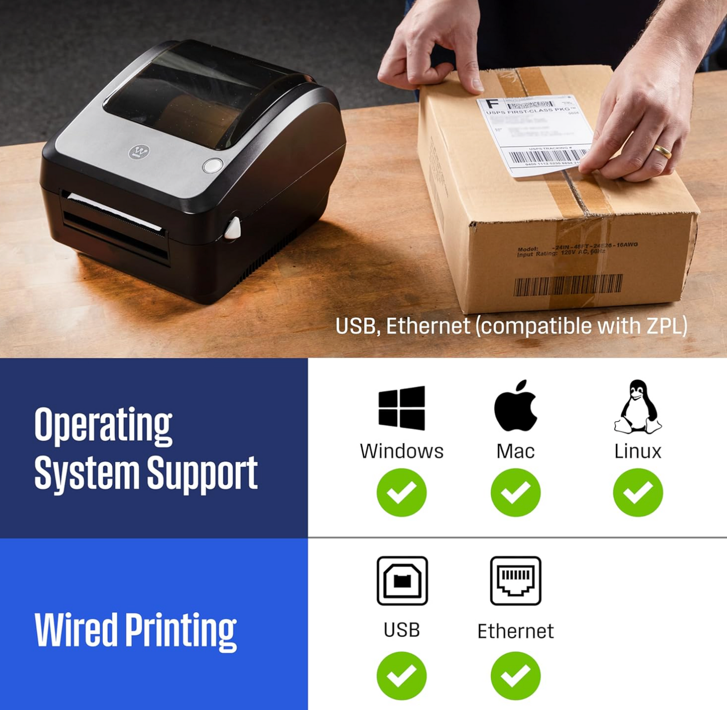Westinghouse Thermal Shipping Label Printer USB,