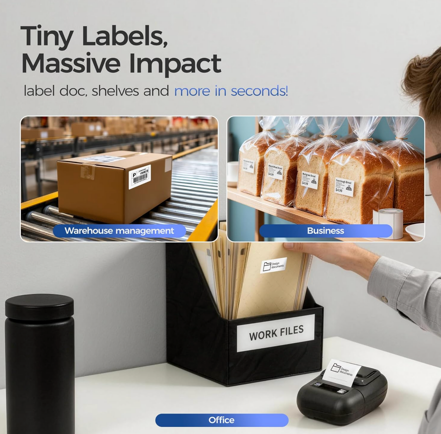 Label Maker Machine with Tape